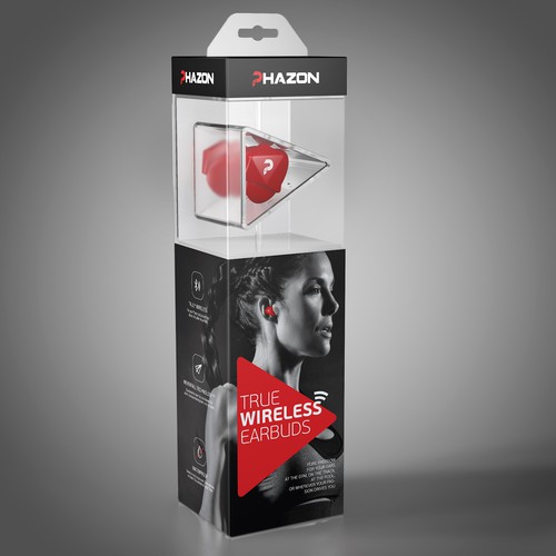 Phazon (wireless earbuds) needs an outstanding packaging Design by cabinet