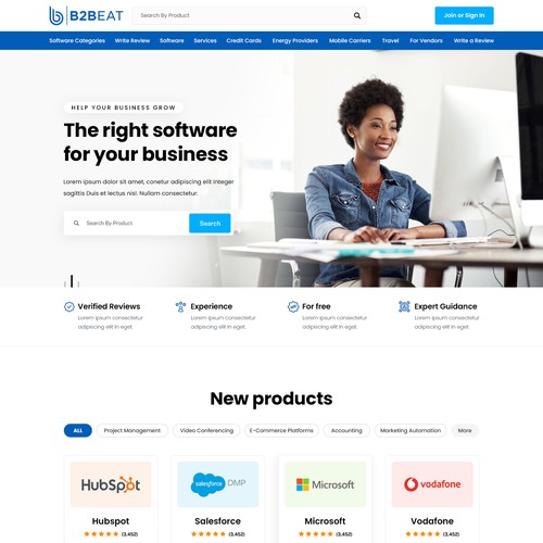 B2B Services Marketplace Website Homepage & PDP Design by Arihant Art