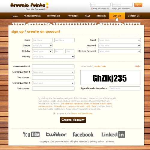 New website design wanted for Brownie Points Diseño de nazarene gonzales