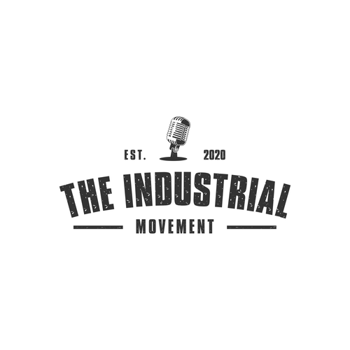 Design VINTAGE INDUSTRIAL PODCAST LOGO di nutronsteel