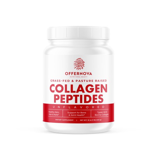 Design a Food Supplement Label - Collagen Peptides Design by Sasha Bianca