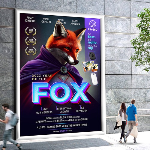 Life360 2023 Year of the Fox Poster Design by creati>e.SB