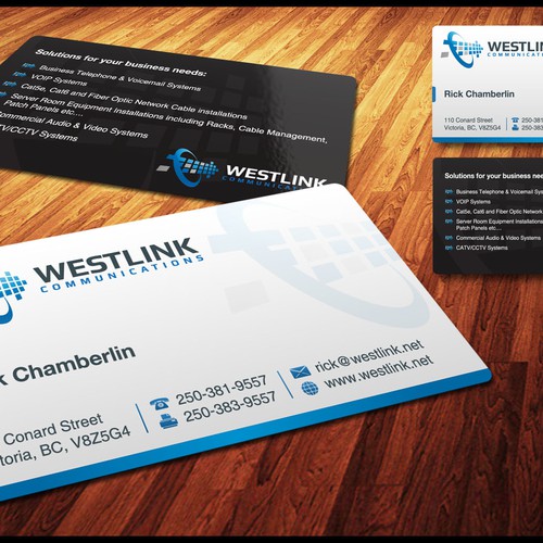 Help WestLink Communications Inc. with a new stationery Diseño de Bayhil Gubrack