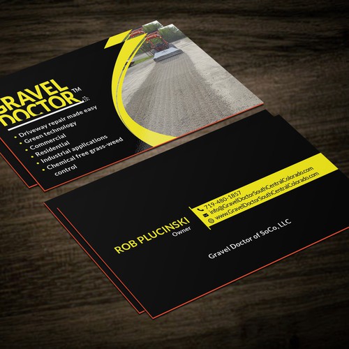 I need a powerful business card for my environmentally friendly driveway services business! Design by Roni_