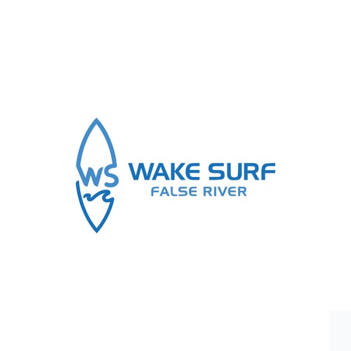 Edgy/sophisticated wake surf logo for a female/male group of wake surfers that embody a luxury life. Nothing predictable Design by Monk Brand Design