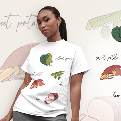 Soul Food/Foodie Themed T-Shirt Designs Design von MaryRay