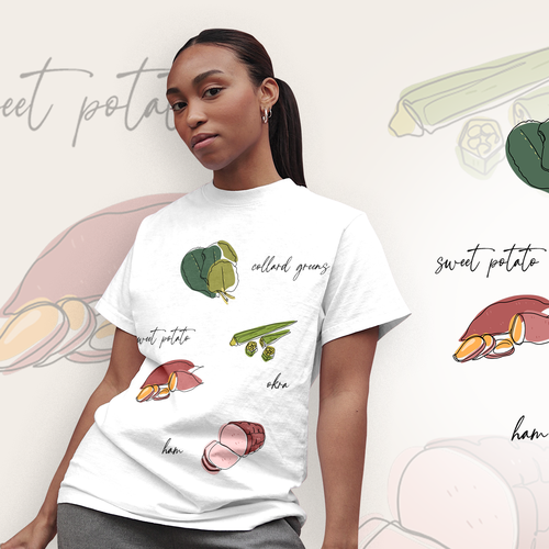 Soul Food/Foodie Themed T-Shirt Designs Design by MaryRay