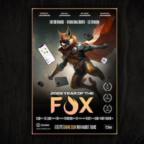 Life360 2023 Year of the Fox Poster Design by KashiArts