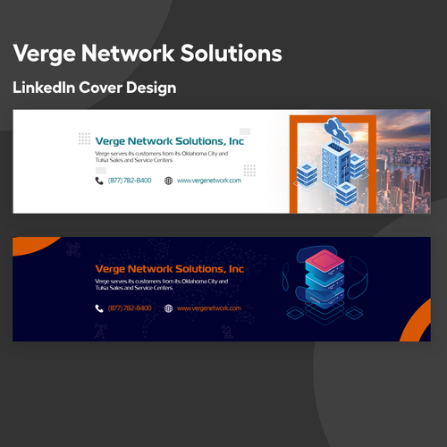 Need LinkedIn cover page to modernize IT company's brand. Design by David - Tran Anh