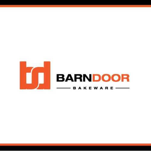 Create a "cool rustic" styled logo of a Barn Door for Barn Door Bakeware Logo Design by Keenan Design