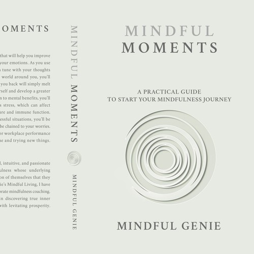 Catchy book cover design for my mindful meditation book. Design by iMAGIngarCh+