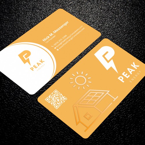 Modern Business Card Design for Electric Energy and Solar Company Design by ™SF_Design™