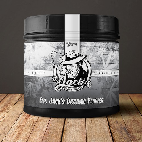 Cannabis Modern GLASS JAR Label Product label contest