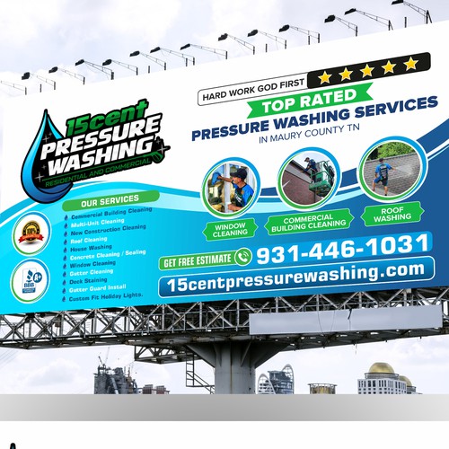 Modern Pressure Washing Billboard Design by JobDONE