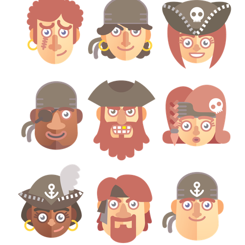 Vector Avatars for Mobile App Design by Cykique