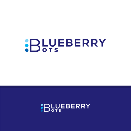 Logo for "Blueberry". An automated Chatbot provider Design by .May