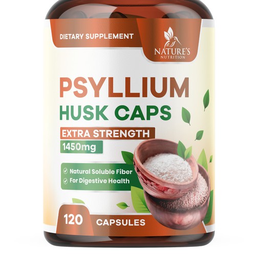 Natural Psyllium Husk Capsules Design needed for Nature's Nutrition Design by rashedhannan