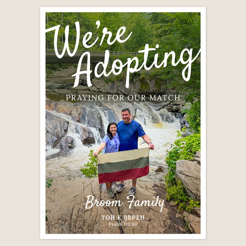 We're Adopting! Design by tata visual