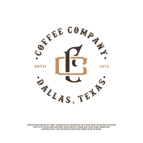 Coffee Company - Open since 1971, ORIGINAL COFFEE ROASTERS OF DALLAS Design by ∙beko∙