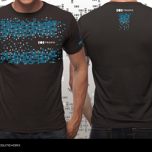 Funky shirt for Tropo - Voice and SMS APIs for developers Ontwerp door xzequteworx
