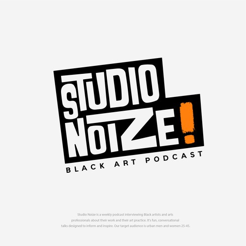 Podcast logo for Black art podcast Design by smitadesign