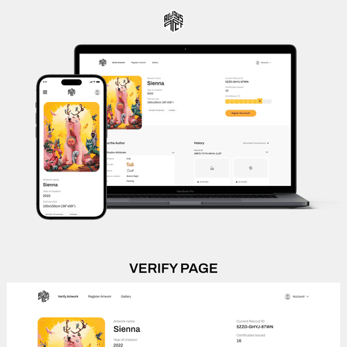 Homepage and a single Page Design for Always Art an art related startup company. Design by DESIGNATHON