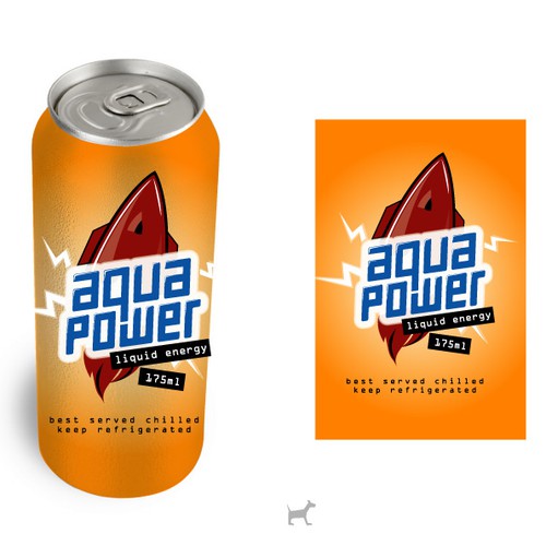 AQUAPOWER ENERGY DRINKS Design by jon whelan