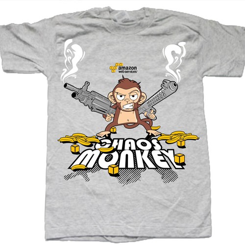 Design di Design the Chaos Monkey T-Shirt di 80Kien