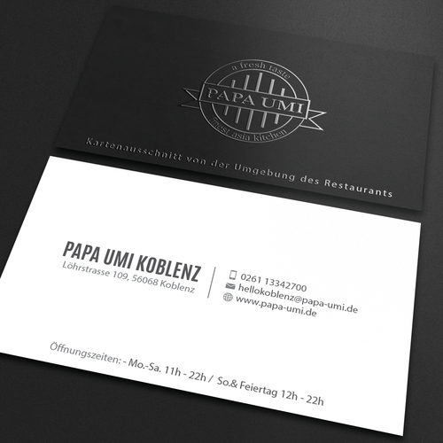 Stylische Papa Umi Visitenkarte Gesucht Business Card Contest 99designs