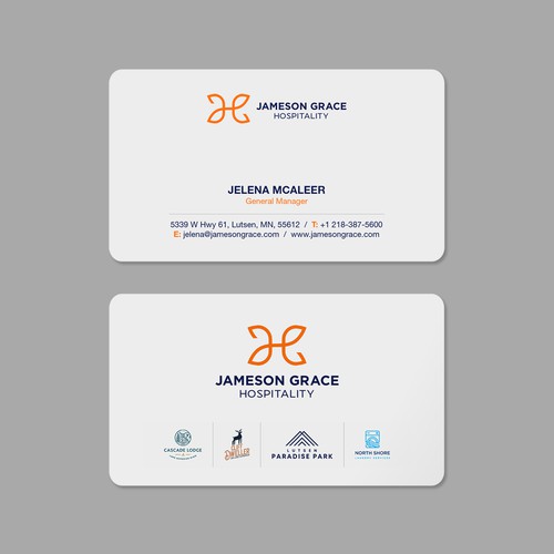 Create a modern and clean business card for a parent company with 4 subsidiaries Design by logodentity