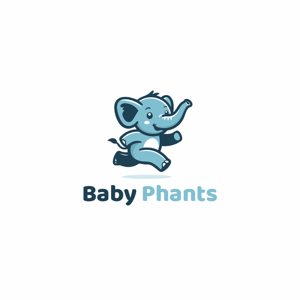 cute baby elephant logo