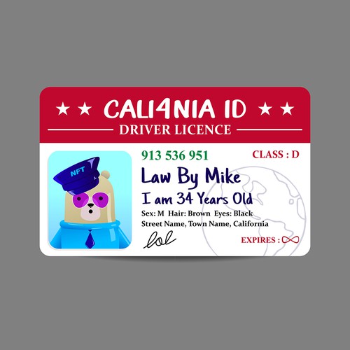 A really bad fake ID, I mean really bad Design réalisé par Dante Studio