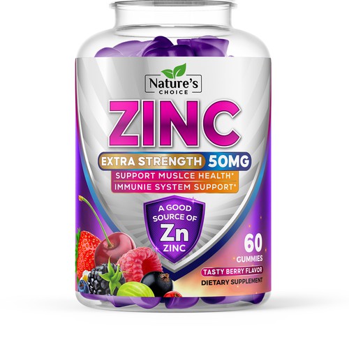 Design di Tasty Zinc Gummies design needed for Nature's Choice di ✝DeSiGnEr✝JOHN