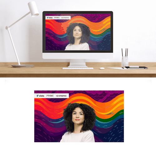 Virtual backgrounds for PRIDE month (multiple winners) Design by Shallu Narula