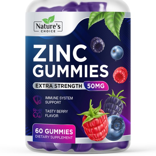 コンペ「Tasty Zinc Gummies design needed for Nature's Choice」のデザイン by Graphic4youさん 