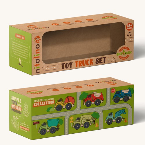 "Playful packaging design for a sustainable children toys brand" Design by StanBranding