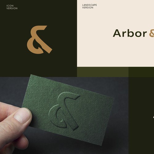 "Arbor & Ember — Wordmark with a Custom, Distinctive Ampersand" winning Logo design