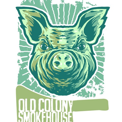 Design a gritty, valiant pig for our barbecue restaurant Design by Dope Hope