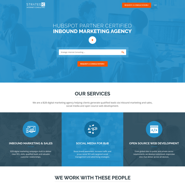 A growing digital marketing agency requires a complete home page style change. 