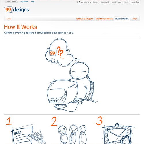 Redesign the “How it works” page for 99designs Ontwerp door ian permana