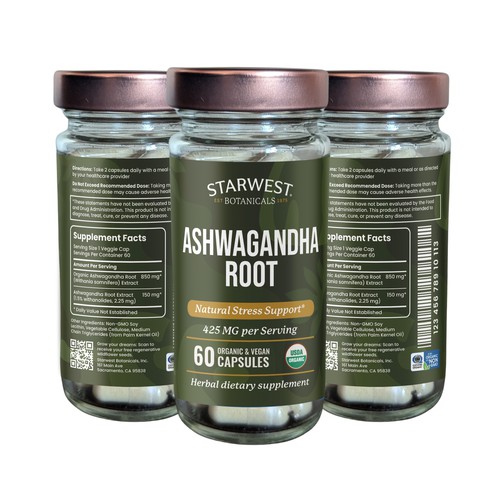 Organic Herb Capsule Label Design Design by Designlifelk