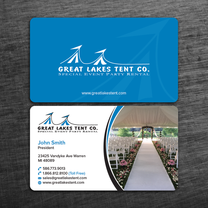 Creative Elegant Business Card For Special Event Rental Co