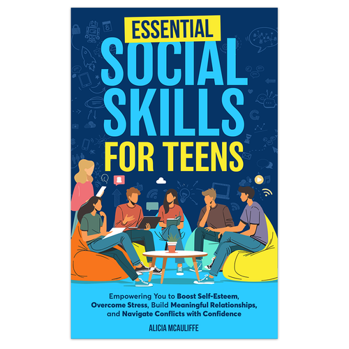 Design an engaging and creative book cover for a book on Life Skills for Teens Design by Knorpics