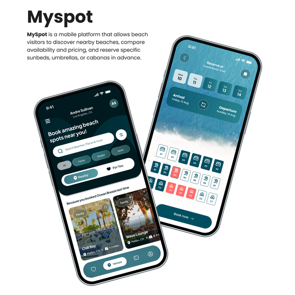 MySpot Venue Booking App - Modern Travel & Venue Reservation UI