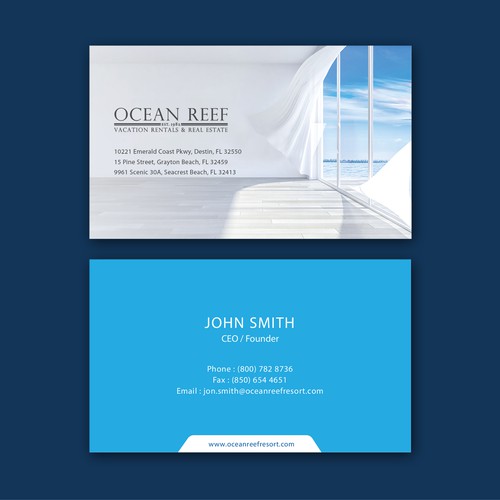 Design a fun, beach-inspired Business Card Design by fayastata77