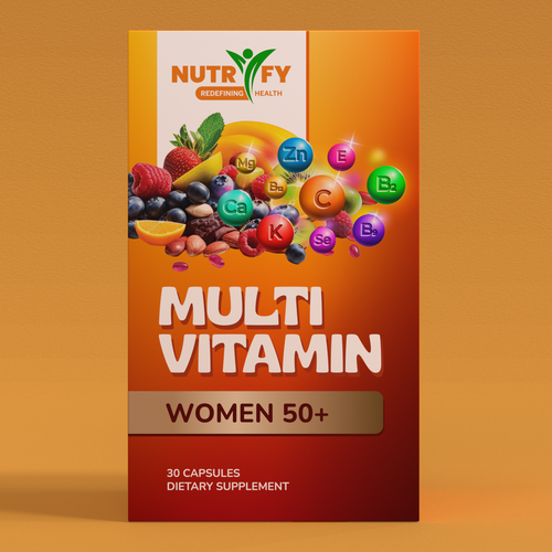 Design a premium packaging for Multivitamin for women 50+ brand for Nigerian Consumers Design by ilonaGi