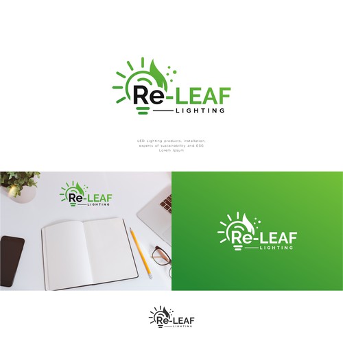 Re-LEAF Lighting logo Diseño de Astart