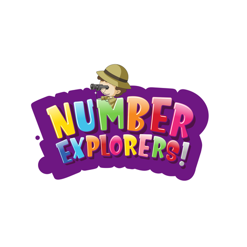 Number Explorers! Logo - Kids Educational Math Show Design by Oma Creative Studio