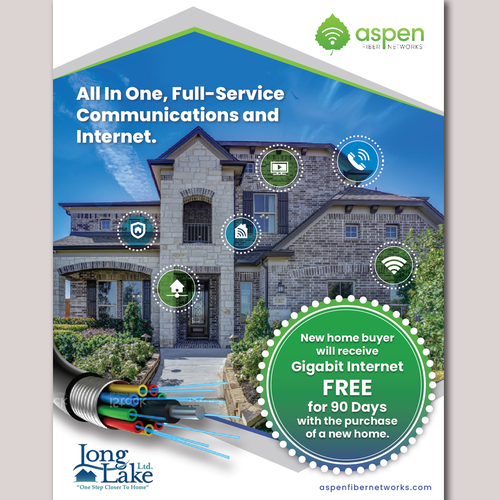 Aspen Fiber - New Home 90-days Free Brochure Design by AndrewDigger