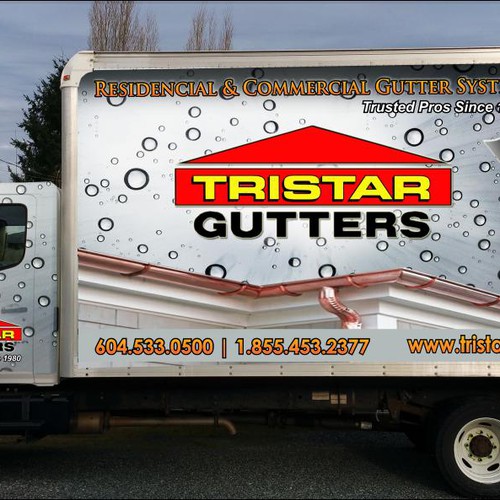 Tristar Gutter truck vehicle wrap (I AM HAVING A PRO INSTALL WRAP) Design by T i f a n y' s